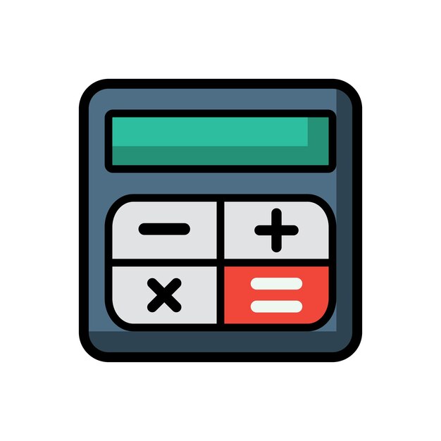 Icon ontwerp vector sjabloon van de rekenmachine