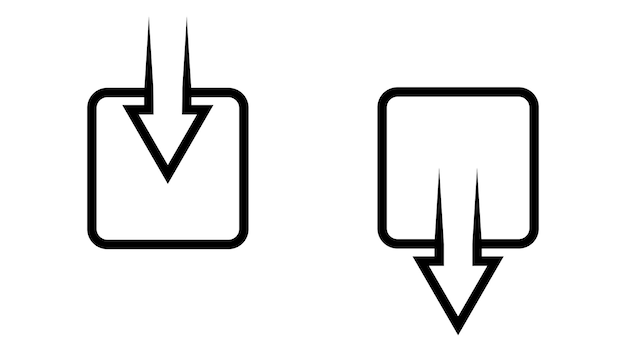 Значок вывода ввода контур логотипа стрелка отправить кнопку сохранения данных