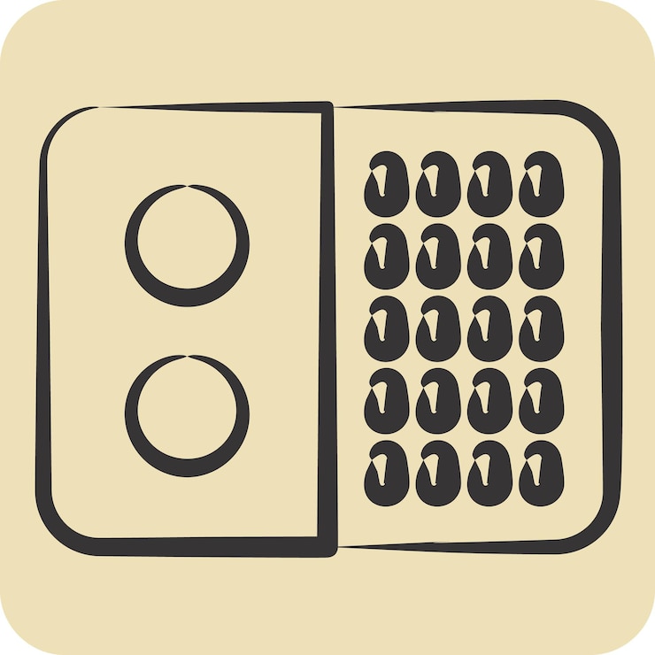 Vector icon panel related to air conditioning symbol hand drawn style simple design editable