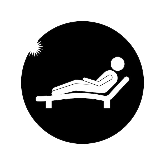 Vector icon of people relaxing