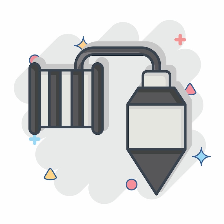 Vector icon plumb related to carpentry symbol comic style simple illustration