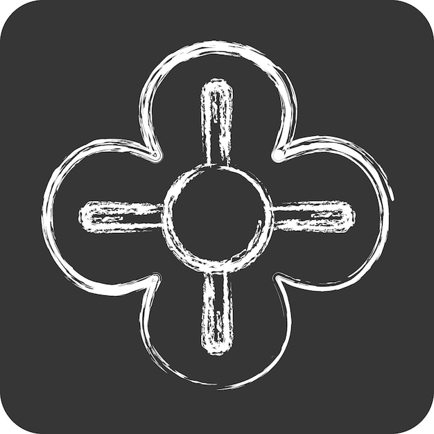 Icon Poppy related to Flowers symbol chalk Style simple design editable simple illustration