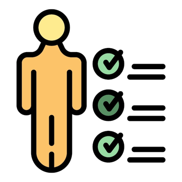 Icon projectlid Outline projectlid vector icoontje kleur vlak geïsoleerd