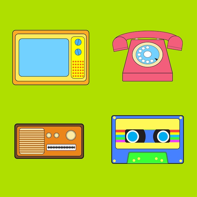 icon retro 90s good for mockup, print, design, wallpaper, sosial media, background