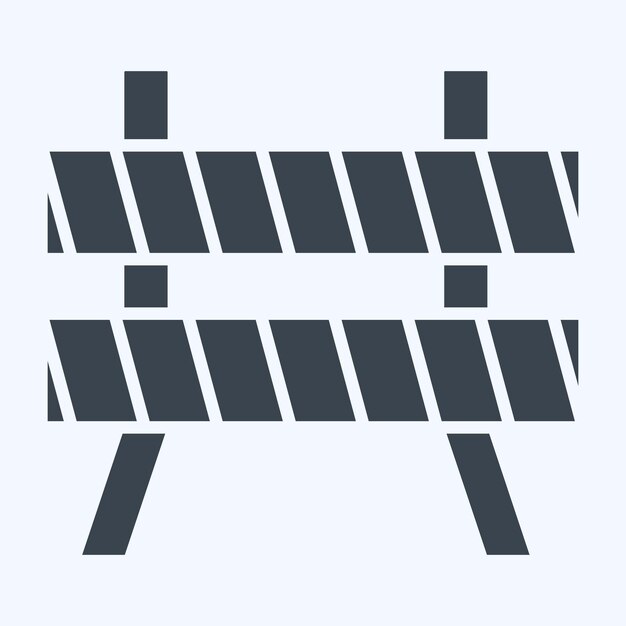 Icon Safety Barrier gerelateerd aan Emergency symbol glyph stijl eenvoudige ontwerp illustratie