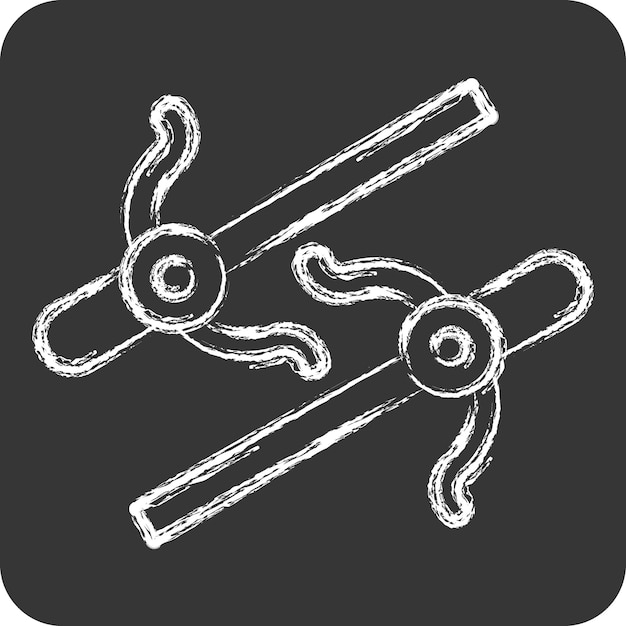Icon Sai related to Ninja symbol chalk Style simple design editable simple illustration
