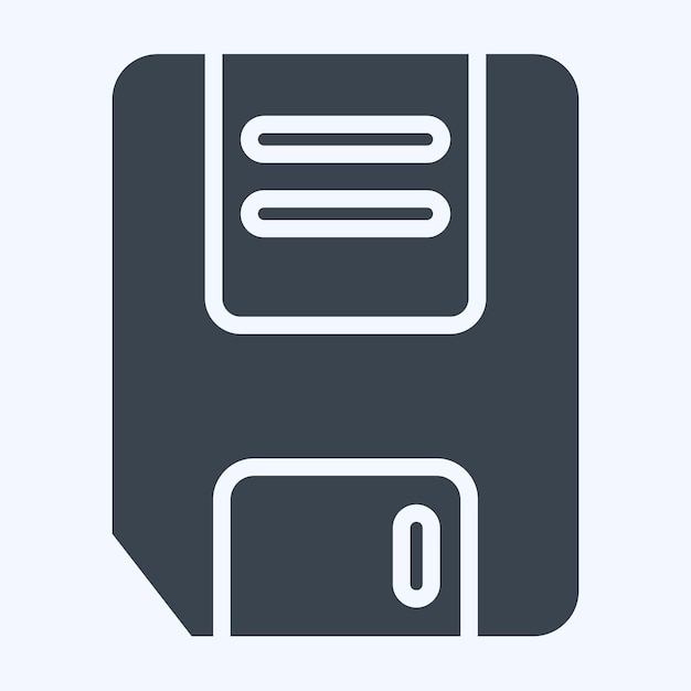 Icon Save gerelateerd aan Podcast symbool glyph stijl