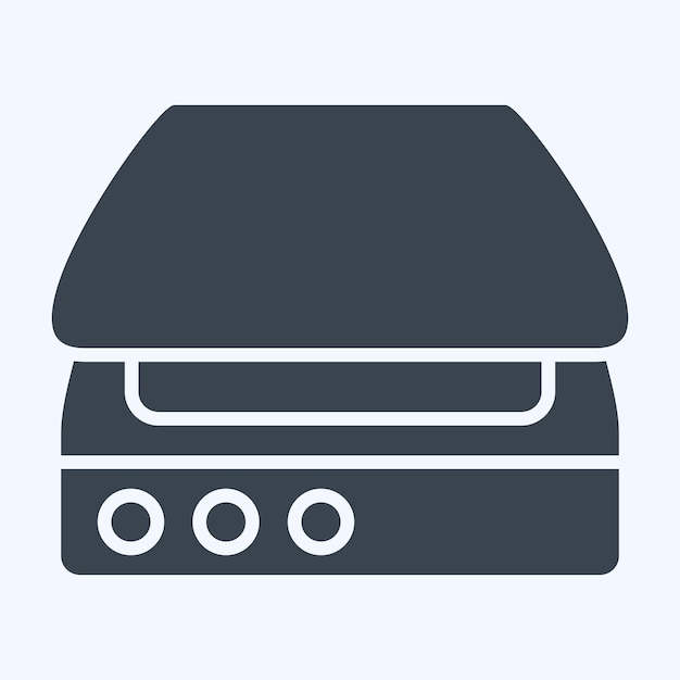 Icon Scanner gerelateerd aan Computer symbool glyph stijl eenvoudig ontwerp bewerkbaar