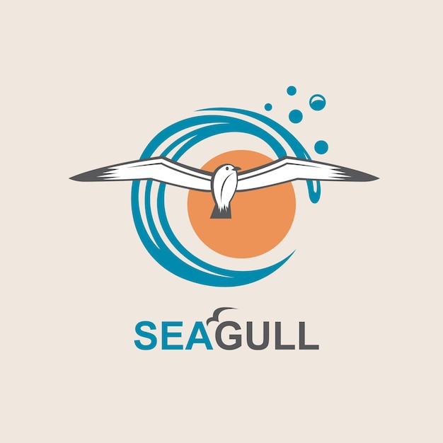 Vector icon of seagull