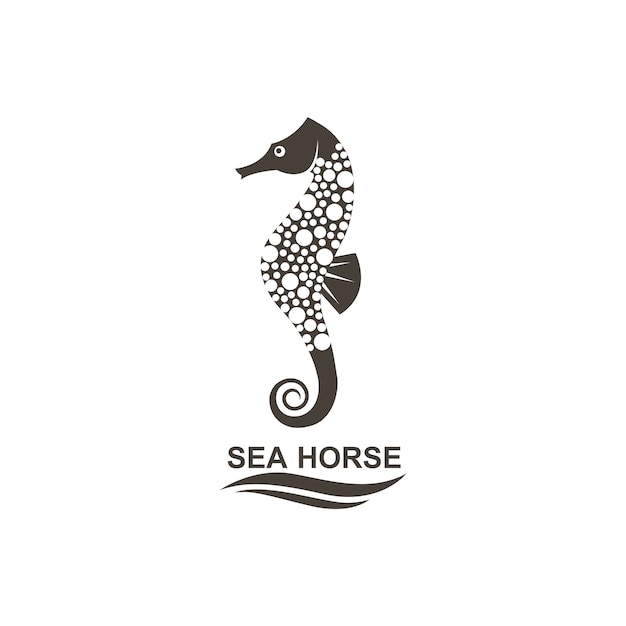 Vector icon of seahorse