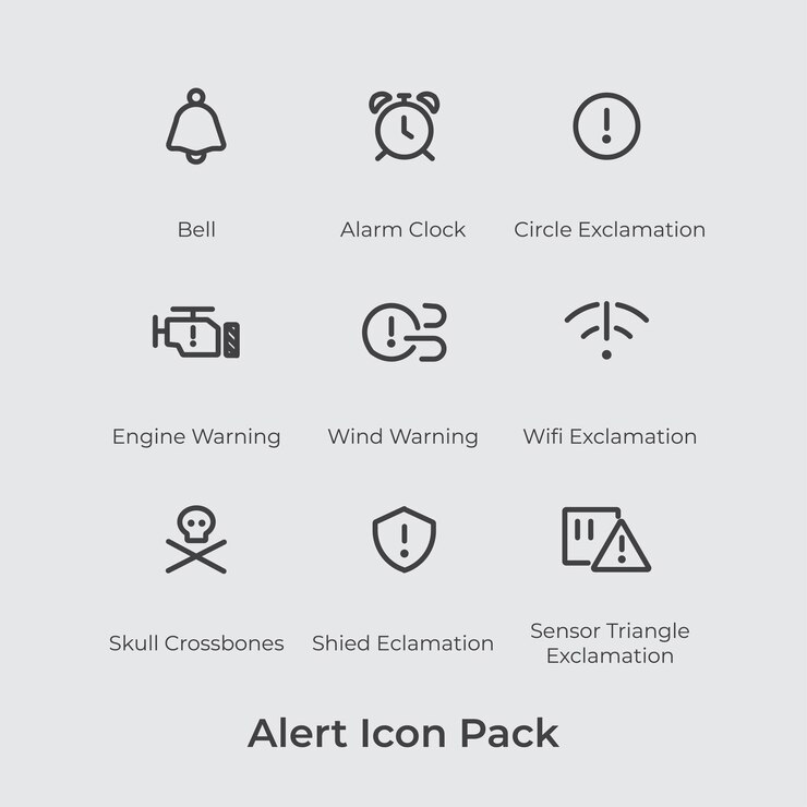 Vector icon ser van de waarschuwing