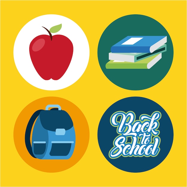 Icon set back to school