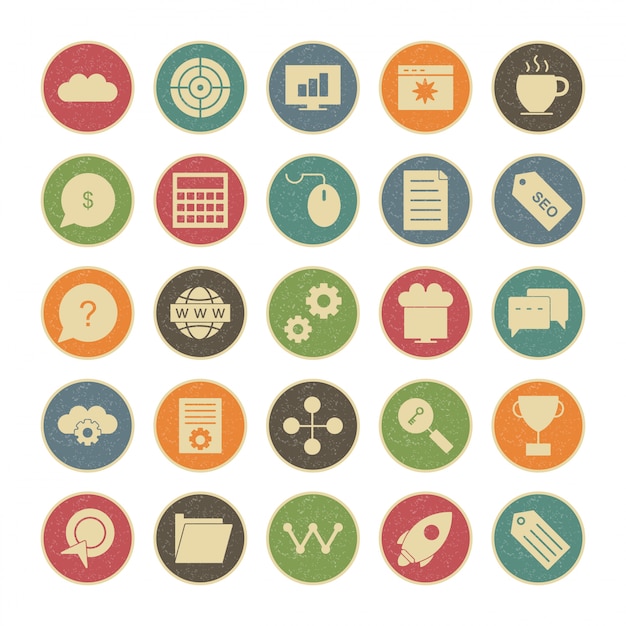 Icon set of basic ui