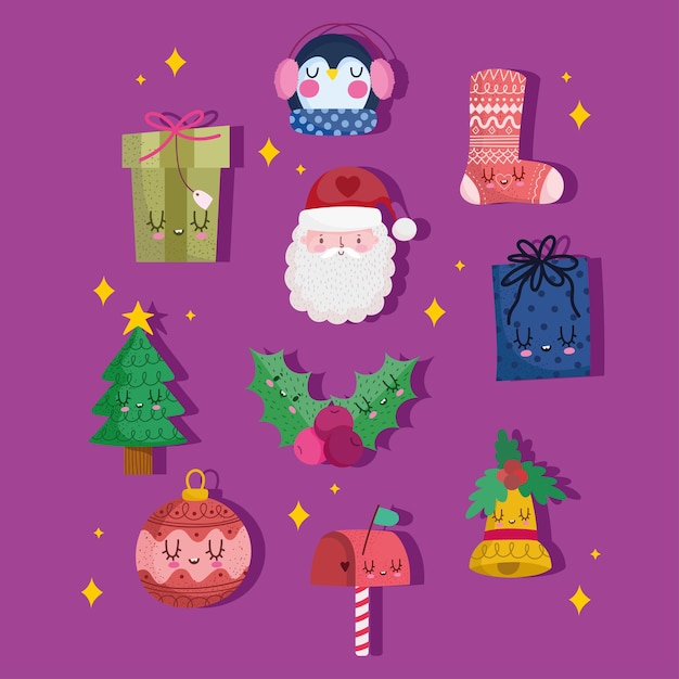 Icon set christmas