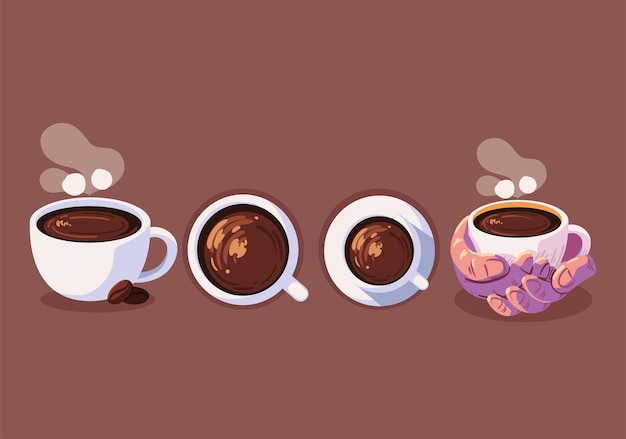 icon set coffee cup