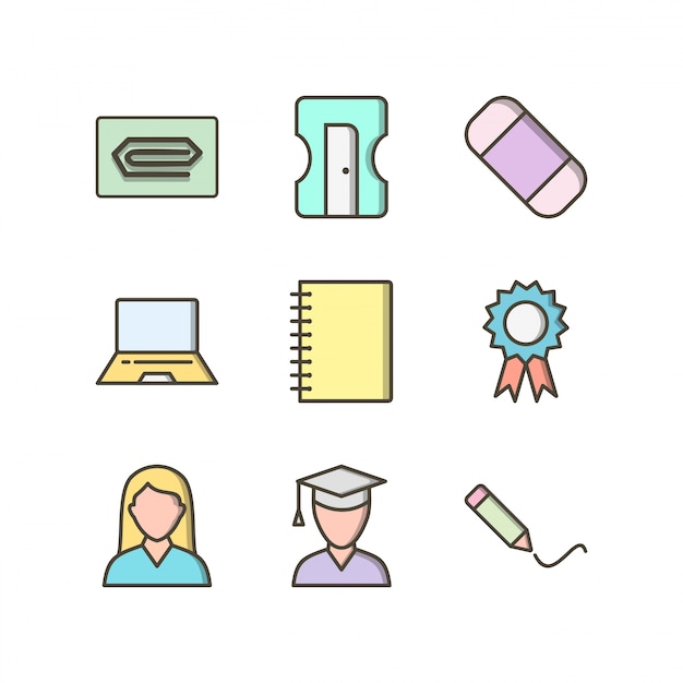 Icon Set Of Education 