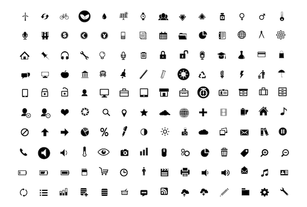 Vector icon set of infographics