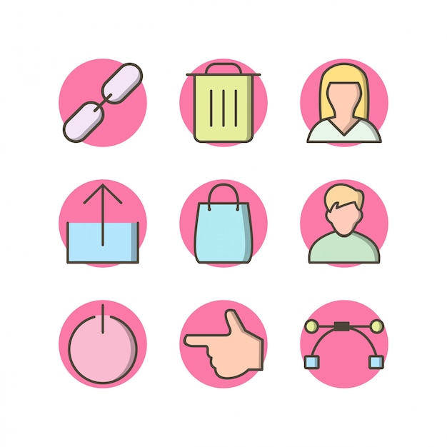 Vector icon set of multimedia for personal and commmercial use