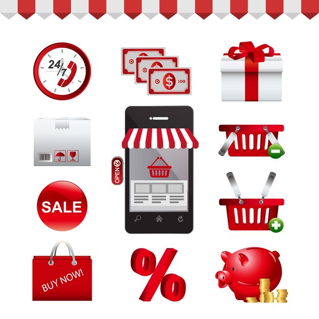 Значок Set Shopping icon