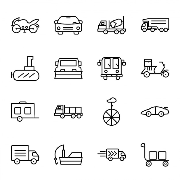 Icon Set Of Transport 