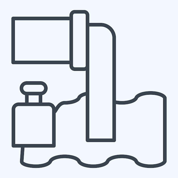 Icon Sewage Pipe related to Nuclear symbol line style simple design editable