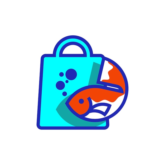 Icon Shop Fish Logo