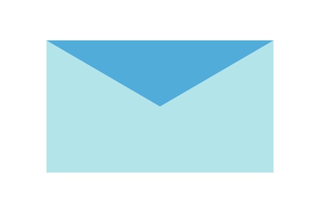 Icon of a simple postal envelope on a white background