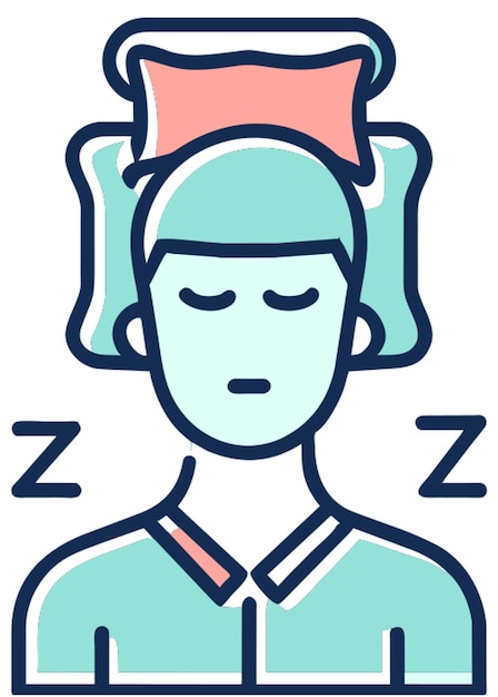 Vector icon sleep offset vullen