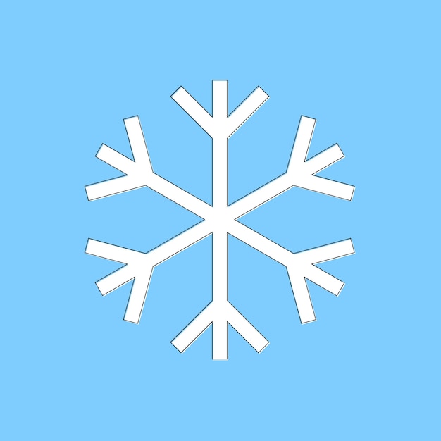 Icon sneeuwvlokken, wintersymbool