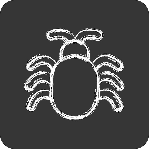 Vector icon software bug suitable for security symbol chalk style simple design editable design template vector