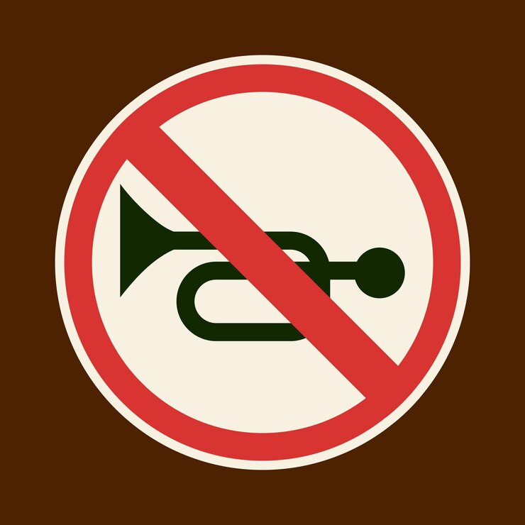 वेक्टर icon sound signal inhibition sign vector clipart
