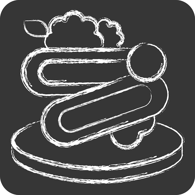 Icon Spaghetti related to Breakfast symbol chalk Style simple design editable simple illustration