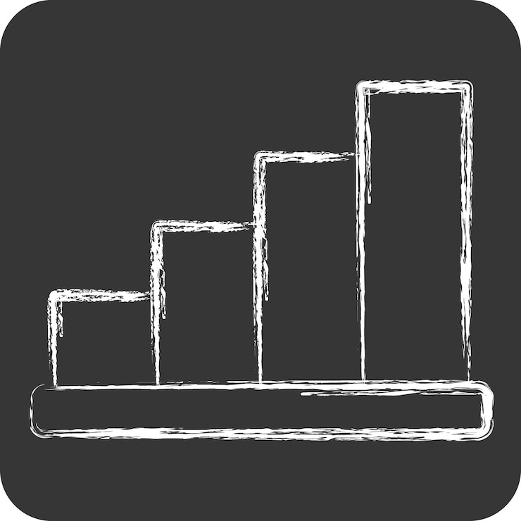Vector icon stairs related to building material symbol chalk style simple design editable simple illustration
