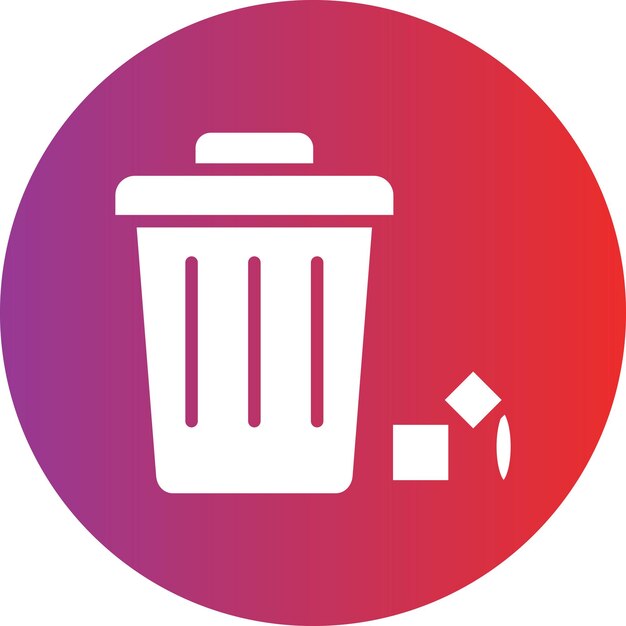 Icon stijl van afval