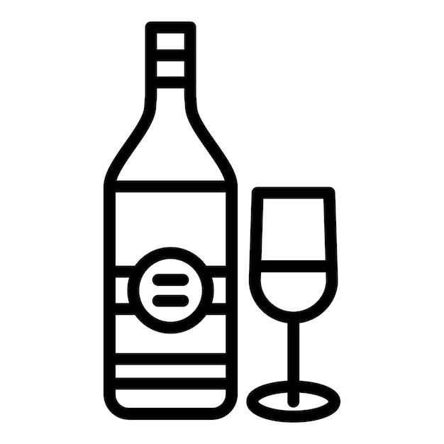 Icon stijl van alcohol