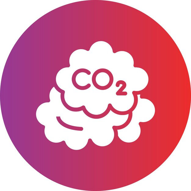 Vector icon stijl van co2