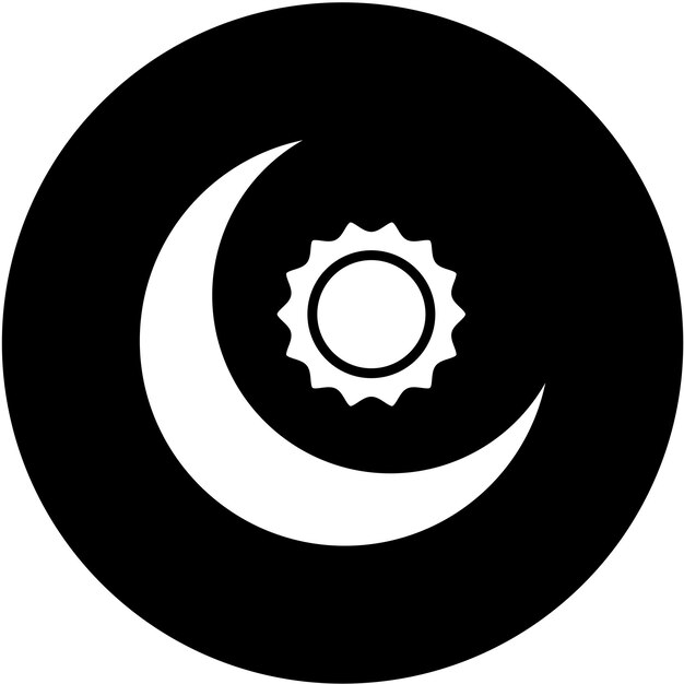 Icon stijl van dag en nacht