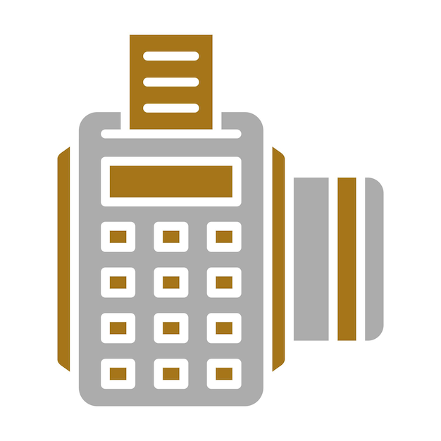 Icon stijl van de creditcardmachine