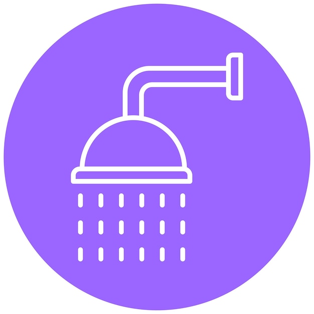 Vector icon stijl van de douche