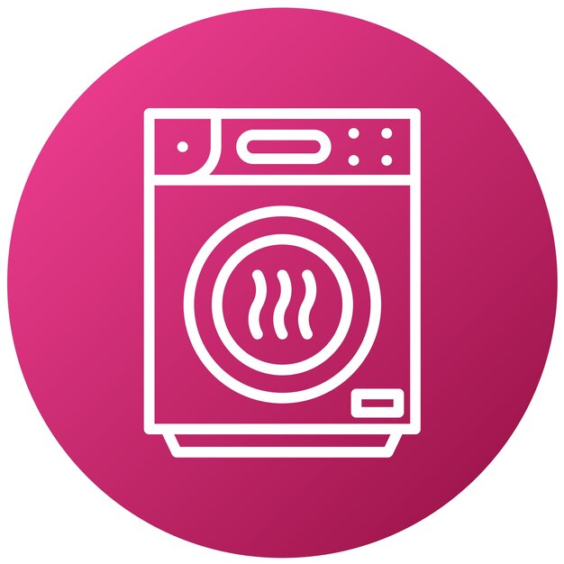 Icon stijl van de draagbare droger met vectorontwerp