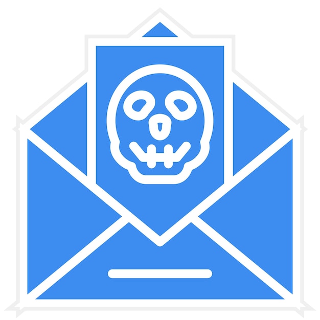 Icon stijl van de e-mailvirus