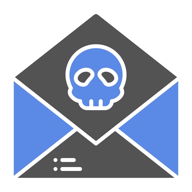 Icon stijl van de e-mailvirus