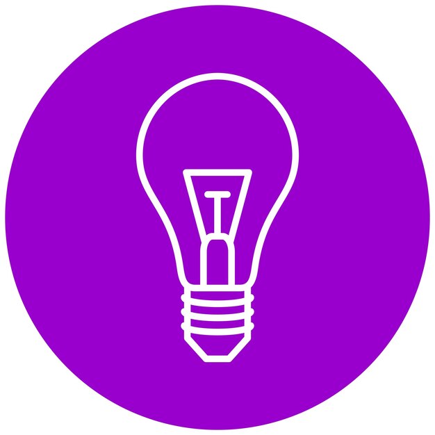 Icon stijl van de gloeilamp