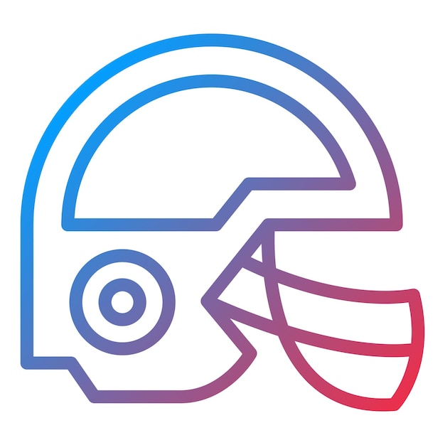 Vector icon stijl van de helm