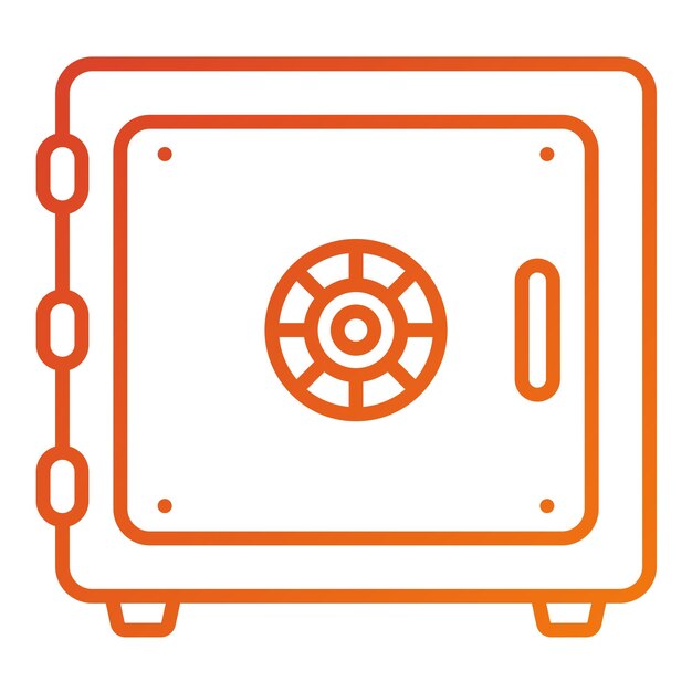 Icon stijl van de kluis