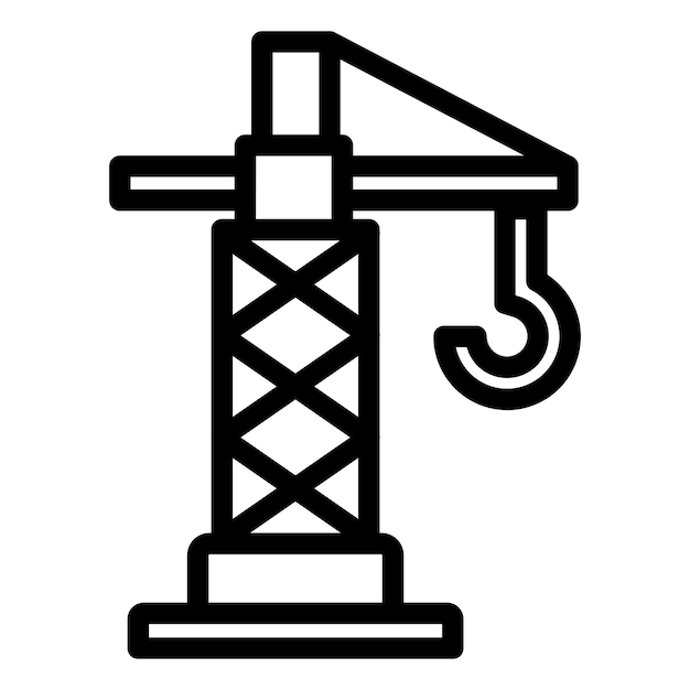 Icon stijl van de kraanmachine