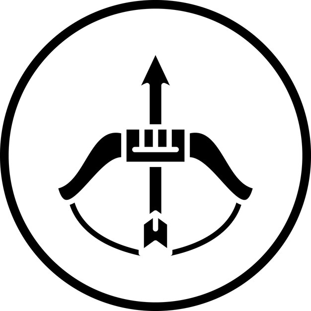 Icon stijl van de kruisboog