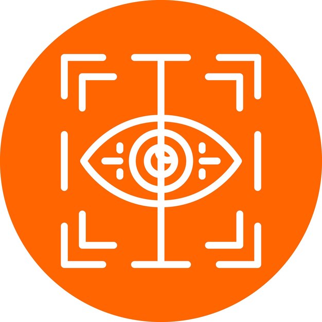 Icon stijl van de oogscanner
