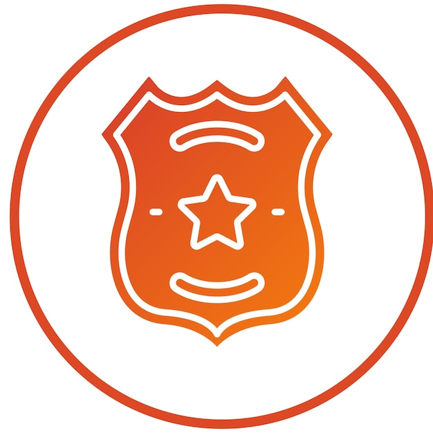 Icon stijl van de politiebadge