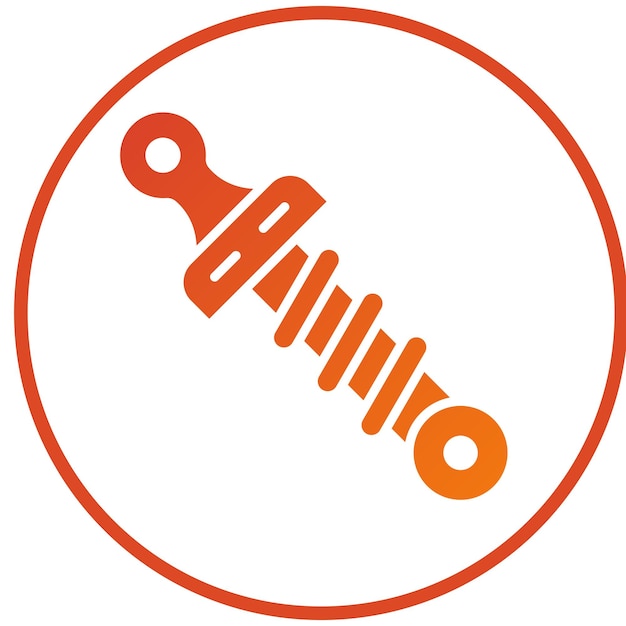 Icon stijl van de schokdemper